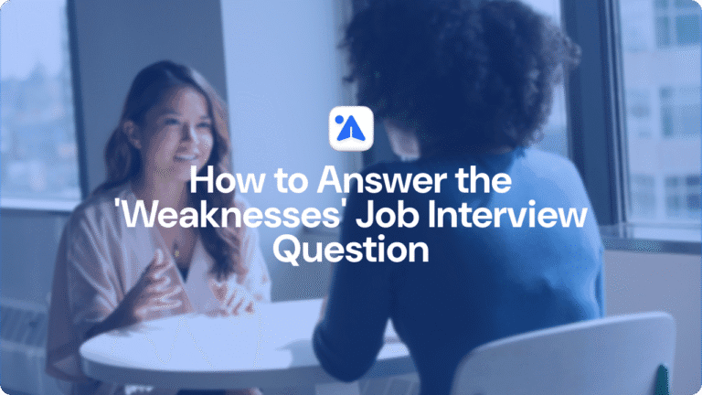 weaknesses job interview image illustration